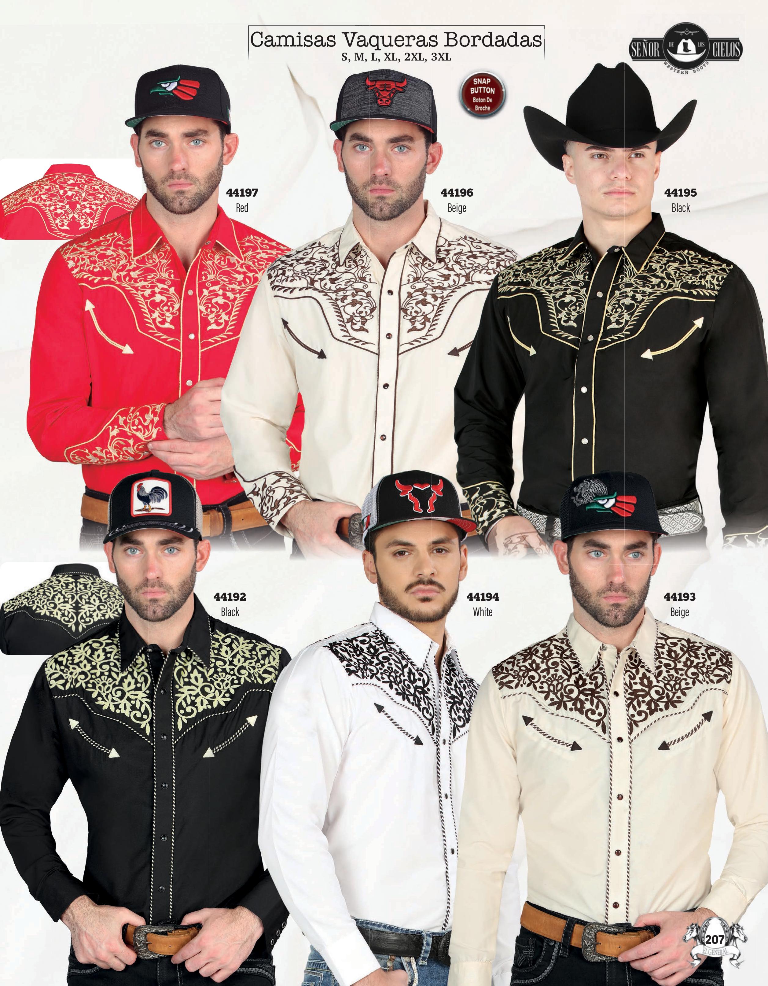 Mens Western Embroidered Shirts page 207