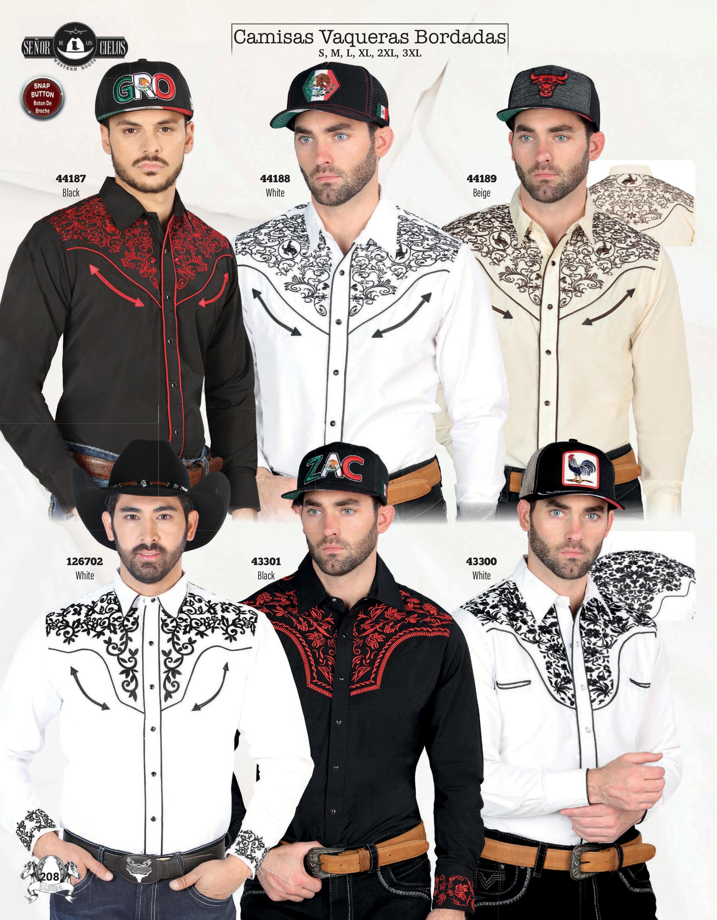 Mens Western Embroidered Shirts page 208