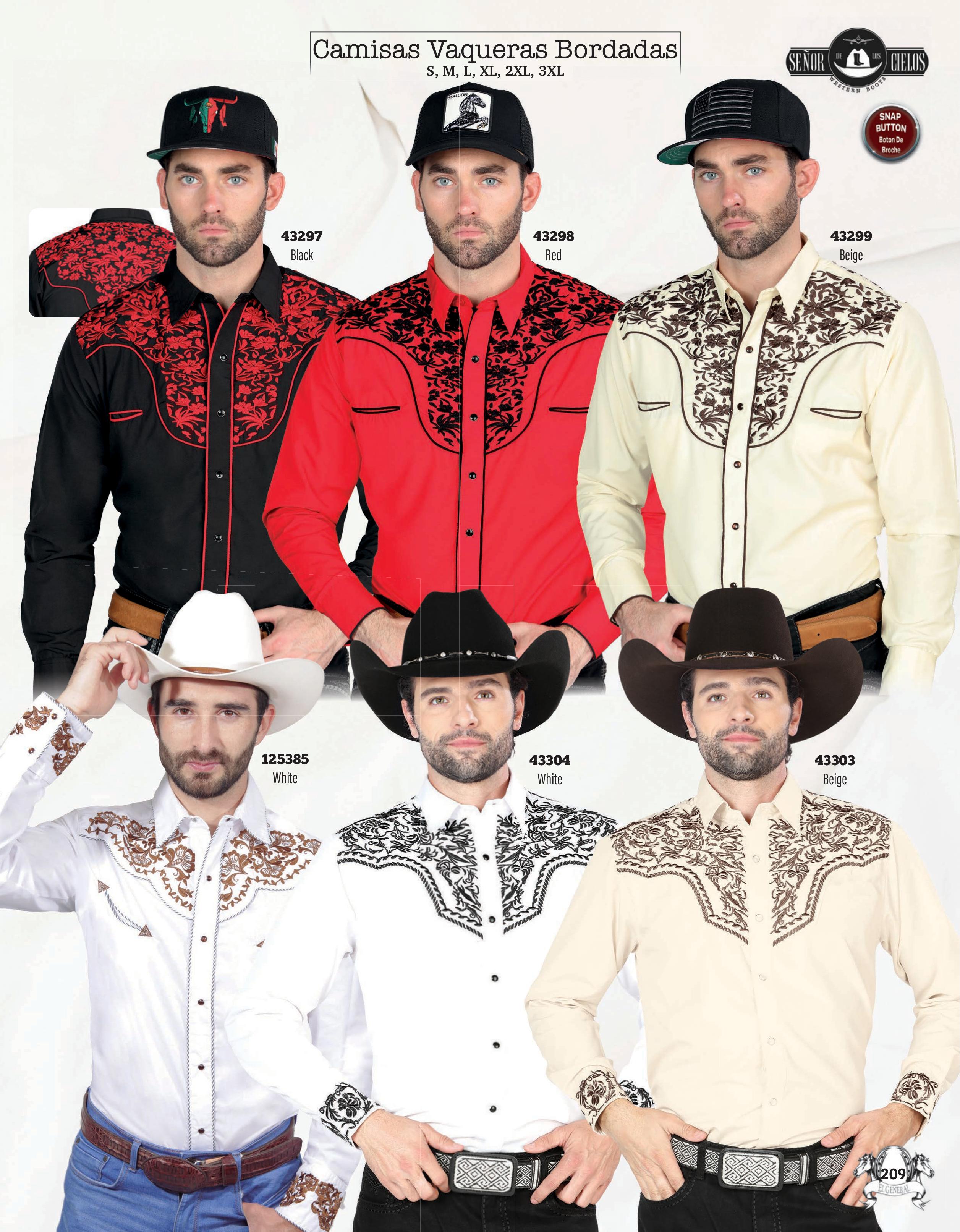 Mens Western Embroidered Shirts page 209